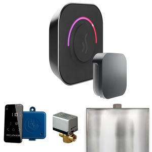BTST - Mr Steam ButlerTouch Steam Shower Ctrl Pkg w/TempoTouch Control and Steamhead in Satin Steel