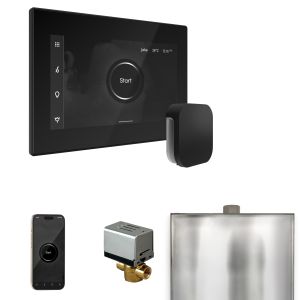 BXBKMB - Mr Steam XButler Steam Shower Ctrl Pkg w/iSteamX Control and Steamhead in Black Matte Black