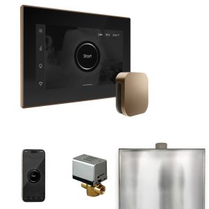 BXBKNB - Mr Steam XButler Steam Shower Ctrl Pkg w/iSteamX Control and Steamhead in Black Nouveau Bronze
