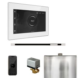BXLWHWH - Mr Steam XButler Steam Shower Ctrl Pkg w/iSteamX Control and Linear Steamhead in White