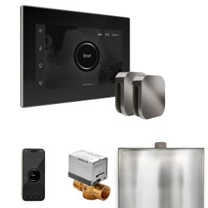 BXXBKBL - Mr Steam XButler Max Steam Shower Ctrl Pkg w/iSteamX Control and Steamhead in Black Brilliant Black
