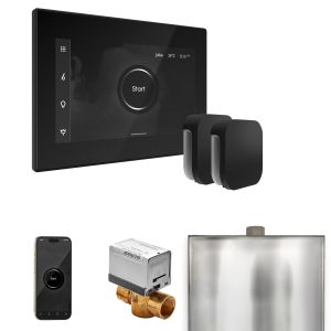 BXXBKMB - Mr Steam XButler Max Steam Shower Ctrl Pkg w/iSteamX Control and Steamhead in Black Matte Black