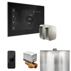 BXXBKPN - Mr Steam XButler Max Steam Shower Ctrl Pkg w/iSteamX Control and Steamhead in Black Polished Nickel
