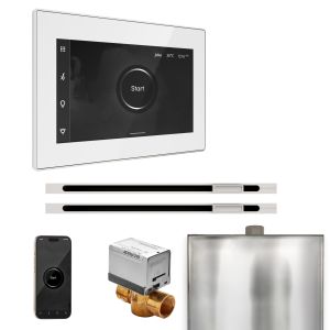 BXXLWHWH - Mr Steam XButler Max Steam Shower Control Package with iSteamX Control and Linear Steamhead in White