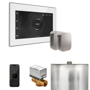 BXXWHBN - Mr Steam XButler Max Steam Shower Ctrl Pkg w/iSteamX Control and Steamhead in White Brushed Nickel