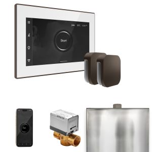BXXWHOB - Mr Steam XButler Max Steam Shower Pkg w/iSteamX Control and Steamhead in White OilRubBronze