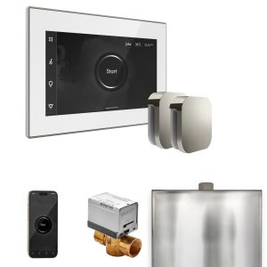 BXXWHPC - Mr Steam XButler Max Steam Shower Ctrl Pkg w/iSteamX Control and Steamhead in White Polished Chrome