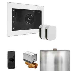 BXXWHWH - Mr Steam XButler Max Steam Shower Control Package with iSteamX Control and Steamhead in White