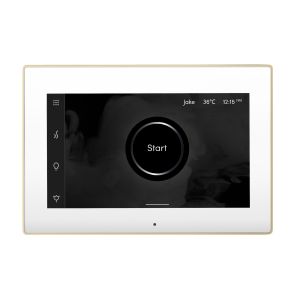 ISXWHPB - Mr Steam iSteamX Steam Shower Control and Steamhead in White Polished Brass