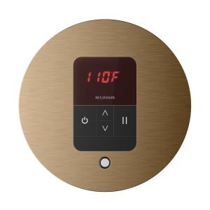 ITRDBB - Mr Steam iTempo Round Steam Shower Control and Steamhead in Brushed Bronze