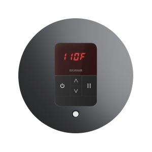 ITRDBL - Mr Steam iTempo Round Steam Shower Control and Steamhead in Brilliant Black