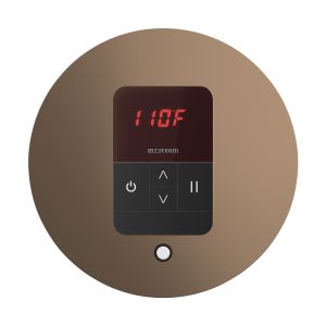 ITRDNB - Mr Steam iTempo Round Steam Shower Control and Steamhead in Nouveau Bronze