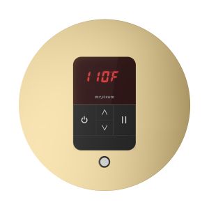ITRDSB - Mr Steam iTempo Round Steam Shower Control and Steamhead in Satin Brass