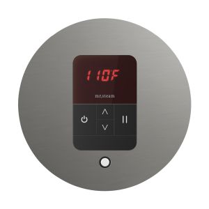 ITRDST - Mr Steam iTempo Round Steam Shower Control and Steamhead in Satin Steel