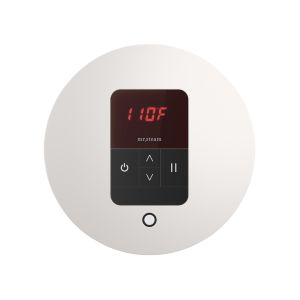 ITRDWH - Mr Steam iTempo Round Steam Shower Control and Steamhead in White