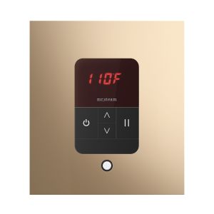 ITSQPG - Mr Steam iTempo Square Steam Shower Control and Steamhead in Polished Gold