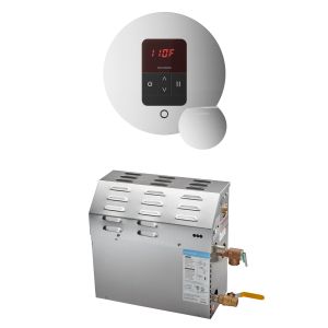 R10C10AA0000 - Mr Steam MS 10kW (10000W) Steam Shower Generator Package w/round iTempo Control in Polished Chrome