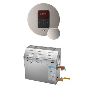 R05C10AB0000 - Mr Steam MS 5kW (5000W) Steam Shower Generator Package w/round iTempo Control in Brushed Nickel