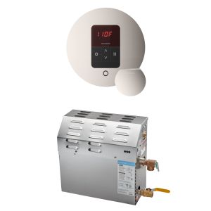 R10C10AC0000 - Mr Steam MS 10kW (10000W) Steam Shower Generator Package w/round iTempo Control in Polished Nickel