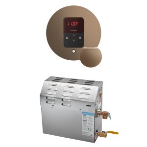 R05C10AJ0000 - Mr Steam MS 5kW (5000W) Steam Shower Generator Package w/round iTempo Control in Nouveau Bronze