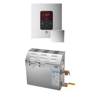 R05C10BA0000 - Mr Steam MS 5kW (5000W) Steam Shower Generator Package w/square iTempo Control in Polished Chrome
