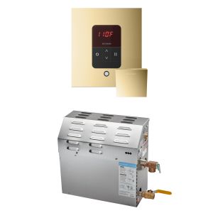 R15C10BF0000 - Mr Steam MS 15kW (15000W) Steam Shower Generator Package w/square iTempo Control in Polished Brass