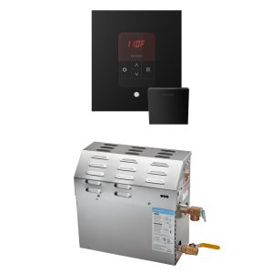 R09C10BI0000 - Mr Steam MS 9kW (9000W) Steam Shower Generator Package w/square iTempo Control in Matte Black