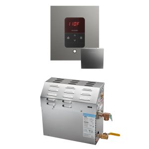 R09C10BK0000 - Mr Steam MS 9kW (9000W) Steam Shower Generator Package w/square iTempo Control in Satin Steel