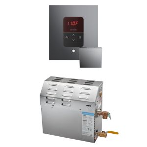 R06C10BL0000 - Mr Steam MS 6kW (6000W) Steam Shower Generator Package w/square iTempo Control in Brilliant Black