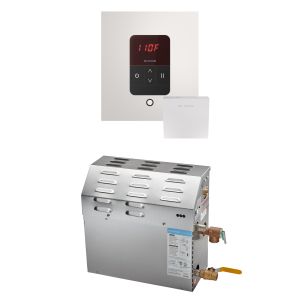 R05C10BN0000 - Mr Steam MS 5kW (5000W) Steam Shower Generator Package w/square iTempo Control in White