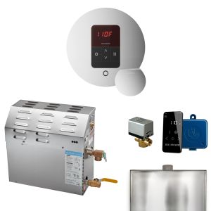 R05C1AAA0000 - Mr Steam MS 5kW (5000W) Steam Shower Generator Package w/round iTempo Control in Polished Chrome