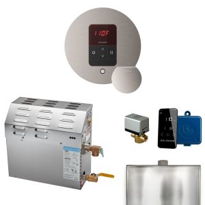 R07C1AAB0000 - Mr Steam MS 7.5kW (7500W) Steam Shower Generator Package w/round iTempo Control in Brushed Nickel