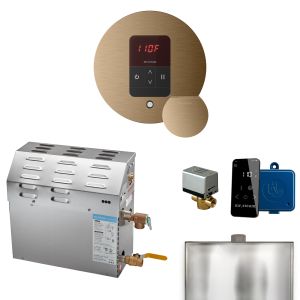 R05C1AAE0000 - Mr Steam MS 5kW (5000W) Steam Shower Generator Package w/round iTempo Control in Brushed Bronze