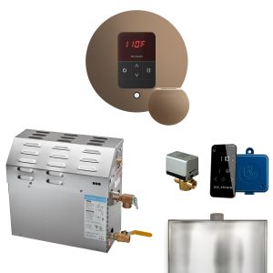 R07C1AAJ0000 - Mr Steam MS 7.5kW (7500W) Steam Shower Generator Package w/round iTempo Control in Nouveau Bronze