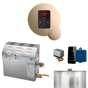 R07C1AAM0000 - Mr Steam MS 7.5kW (7500W) Steam Shower Generator Package w/round iTempo Control in Polished Gold