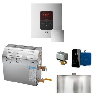 R07C1ABA0000 - Mr Steam MS 7.5kW (7500W) Steam Shower Generator Package w/square iTempo Control in Polished Chrome