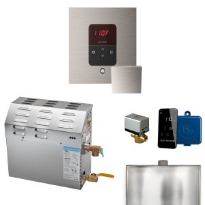 R05C1ABB0000 - Mr Steam MS 5kW (5000W) Steam Shower Generator Package w/square iTempo Control in Brushed Nickel