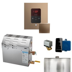 R10C1ABJ0000 - Mr Steam MS 10kW (10000W) Steam Shower Generator Package w/square iTempo Control in Nouveau Bronze