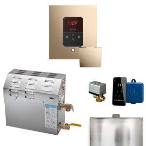 R05C1ABM0000 - Mr Steam MS 5kW (5000W) Steam Shower Generator Package w/square iTempo Control in Polished Gold