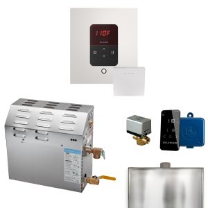 R05C1ABN0000 - Mr Steam MS 5kW (5000W) Steam Shower Generator Package w/square iTempo Control in White