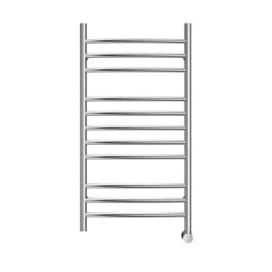 W336 11-Bar Wall Mounted Electric Towel Warmer with Digital Timer in Stainless Steel Brushed