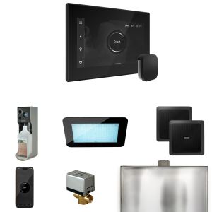 XDRM2BKMB - Mr Steam XDream Steam Shower Ctrl Pkg w/iSteamX Control and Steamhead in Black Matte Black