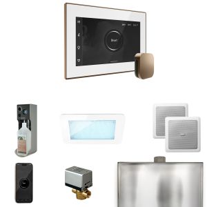 XDRM2WHNB - Mr Steam XDream Steam Shower Ctrl Pkg w/iSteamX Control and Steamhead in White Nouveau Bronze