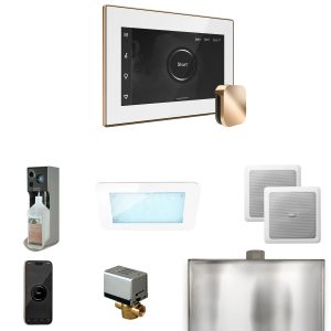 XDRM2WHPG - Mr Steam XDream Steam Shower Ctrl Pkg w/iSteamX Control and Steamhead in White Polished Gold