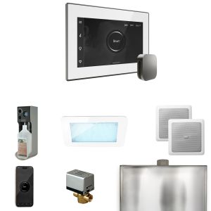 XDRM2WHST - Mr Steam XDream Steam Shower Ctrl Pkg w/iSteamX Control and Steamhead in White Satin Steel