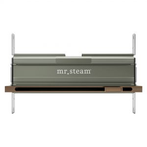 104480NB - Mr Steam Linear 16 in. W. Steamhead with AromaTherapy Reservoir in Nouveau Bronze