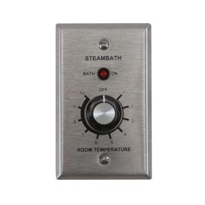 Amerec IT1 Thermostat for 1 room installation w/ 3/4" Chrome steam heads.