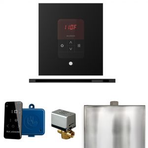 BBSLMB - Mr Steam Basic Butler Steam Shower Pkg w/Square iTempo Control and Linear Steamhead in Matte Black