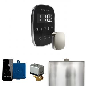 BFBKPC - Mr Steam ButlerFlex Steam Shower Ctrl Pkg w/TempoFlex Control and Steamhead in Black Polished Chrome