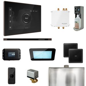 BLS1-BKLOB - Mr Steam Bliss Steam Shower Pkg w/iSteamX Control and Linear Steamhead in Black OilRubBronze